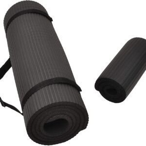 High Density Anti-Tear Exercise Yoga Mat with Strap
