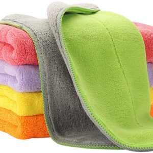 Extra Thick Cleaning Cloths with 5 Bright Colors