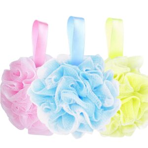3 Pack Shower Puff, Bath Sponge Full Lather Cleanse