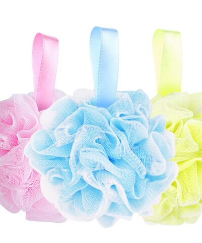 3 Pack Shower Puff, Bath Sponge Full Lather Cleanse
