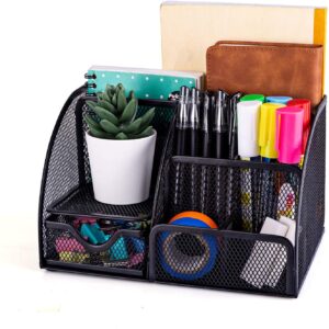 Office Desk Organizer- Mesh with 6 Compartments