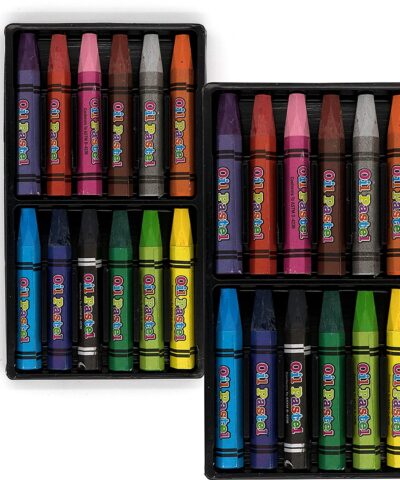 Jumbo Oil Pastels 24 Color Crayons Oil Paint Sticks