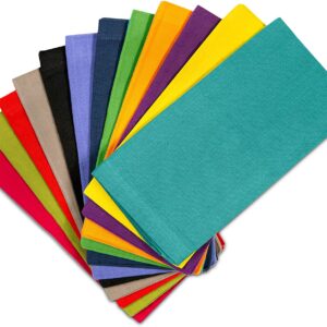 Pure Cotton Solid Color Dinner Napkins, Multi Pack