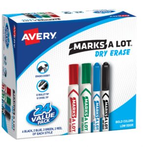 Avery Marks A Lot Dry Erase Markers, Desk/Pen-Style